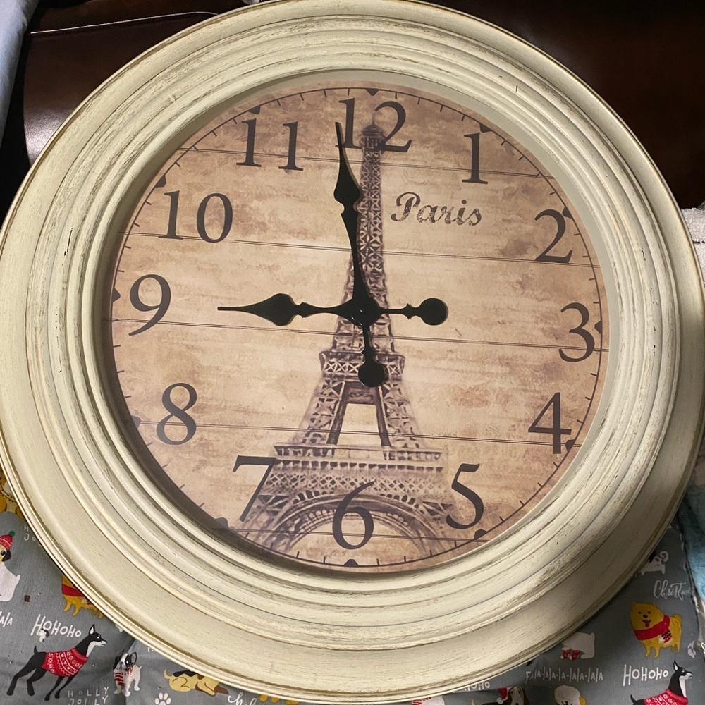 Paris decor wall clock.  SOLD !!!